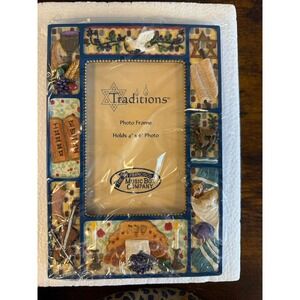 San Francisco Music Box Company Judaica Photo Frame 4x6 Musical vtg  Sukkot‎